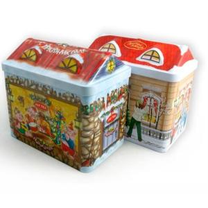 Christmas Chocolate House Shape Tin Wholesaler