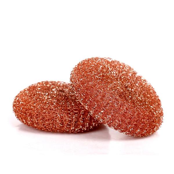 25g*2/BAG High Quality Household Pure Copper Mesh Scourer Washing Flat Round Cleaning Ball Copper Scrubber