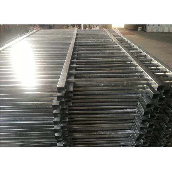 1800mm x 2400mm Garrison Fencing 2100mmx2400mm Panels Stain Black Interpon Powder Rail 40mm and 50mm Upright 25mm