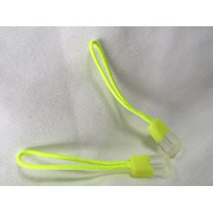 Novelty Transparent Rubber Zipper Puller With Woven Fabric String