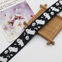 Wholesale bat ghost witch printing halloween holiday grosgrain webbing printed