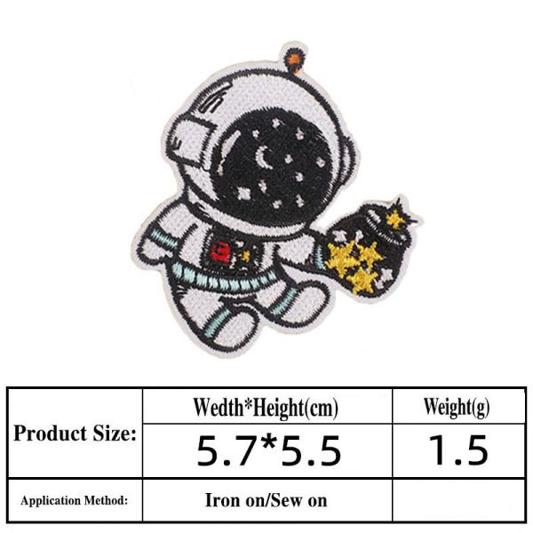 Heat Press Custom Badge Dinosaur Astronaut Fashion Embroidery Patch Iron On Applique Children'S Clothing Accessories