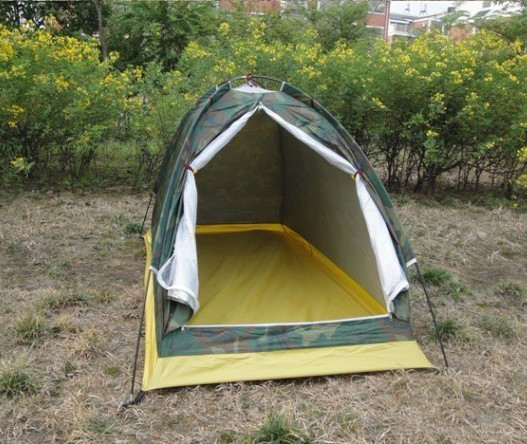Single Person One Door Camouflage Travel Dome Tent Army Color Camping Tent