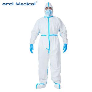 ISO 13688 EN14126 PPE White Protective Coverall Suit 185cm