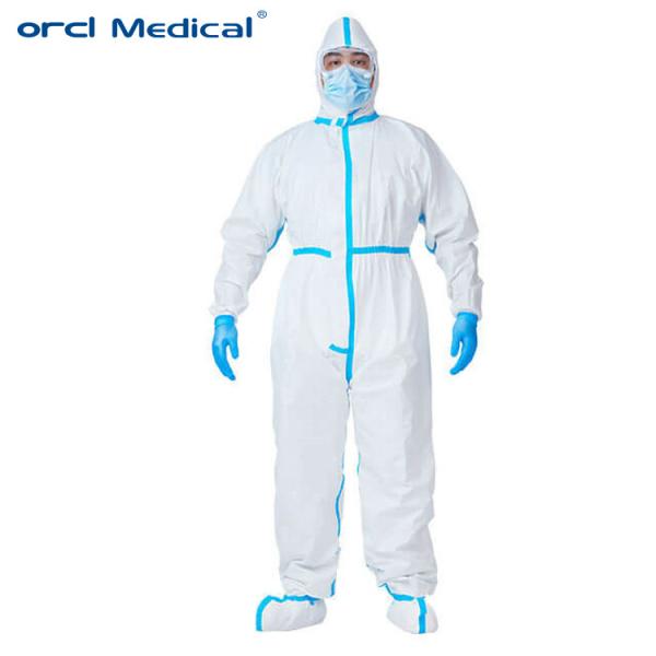 Buy ISO 13688 EN14126 PPE White Protective Coverall Suit  185cm at wholesale prices