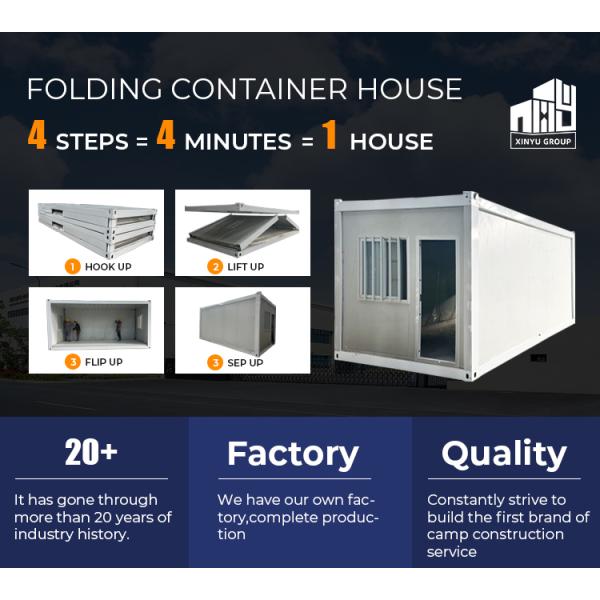 House Aluminum Window Prefab Modular Z Folding Container Homes with Optional Size and Easy Install Design