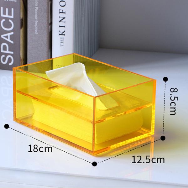 Rectangular Design Acrylic Box Lucite Tissue Holder For Home Restaurant Hotel