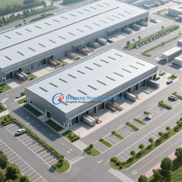 Prefabricated Warehouse Composite Column Steel Concrete Stud Frame Peb Steel