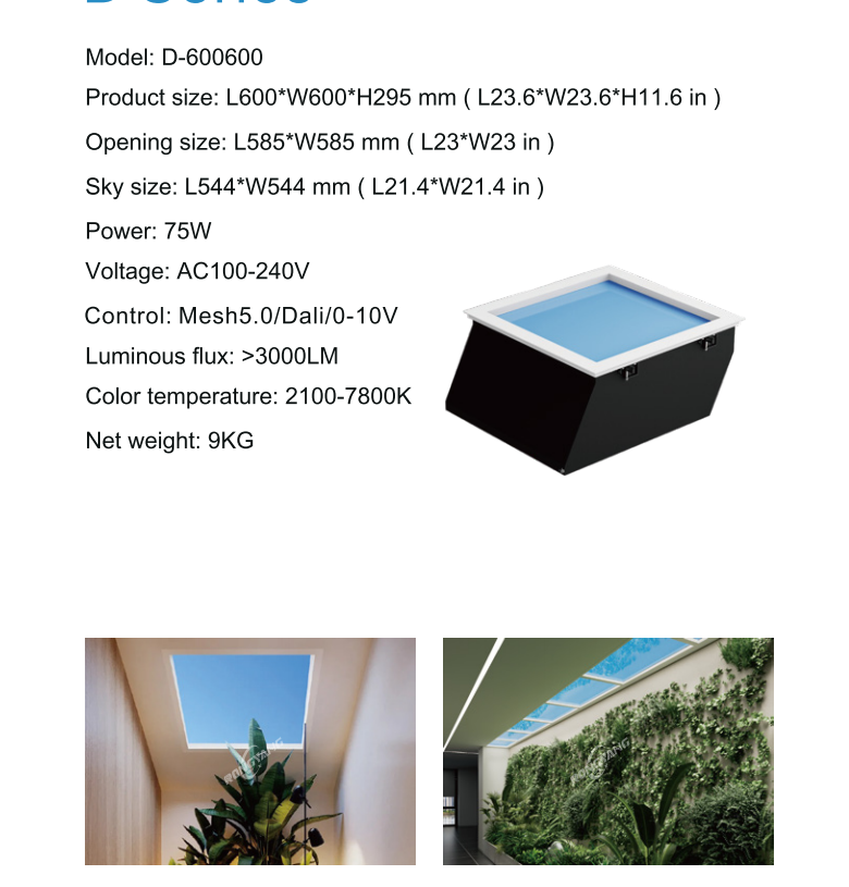 Quality Factory Artificial LED Skylight with Remote And App Control for sale