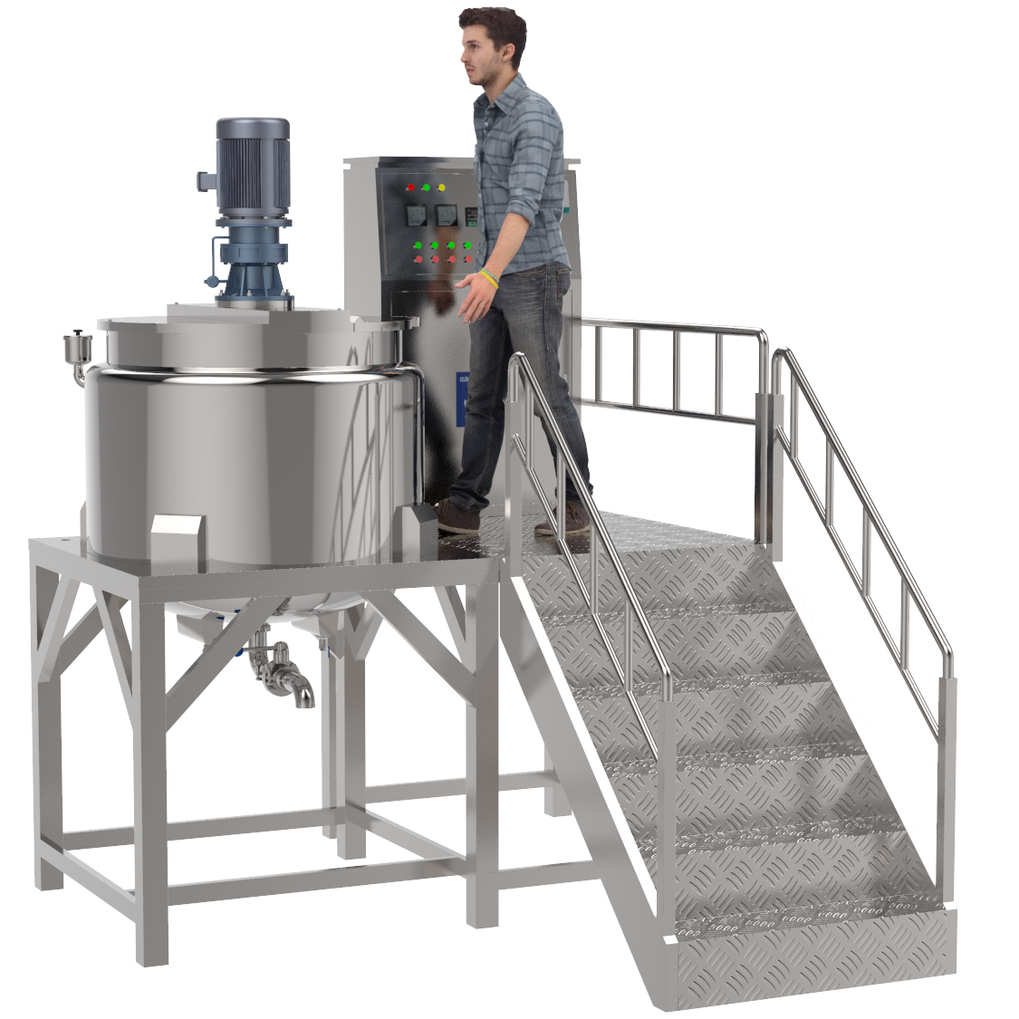 China Vacuum Emulsifying Mixer Tank For Cosmetics Make Up Product Process Homogeneous Mixing Machine on sale