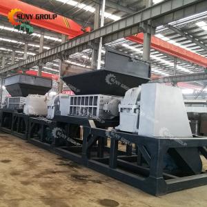 Manufacturing Plant Double Shaft Shredder For Plastic Recycle PE Pipe Shredder