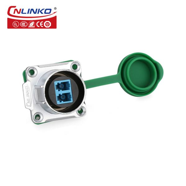 Buy CNLINKO Dust protection Waterproof Plug to Socket Plastic Housing Fiber Optic Connector at wholesale prices