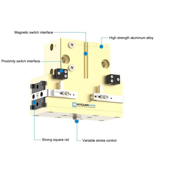 2 Jaw Long Stroke Gripper Pneumatic Parallel THP Heavy Duty Pneumatic Gripper