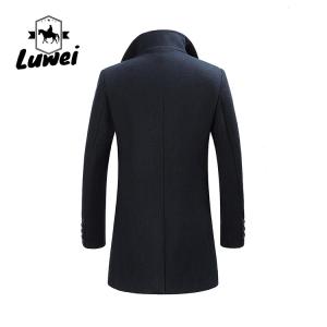 Large Lapel Medium Long Cashmere Classic Utility Male Turn-down Collar Slim Fit