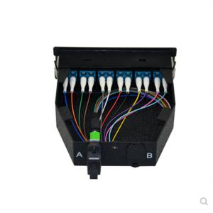 Double Rail Design MTP Patch Panel , 12 24 Core MPO Cassette Patch Panel