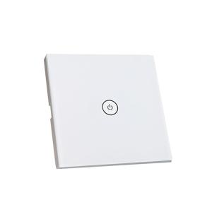 Euro Touch Screen Wifi Light Switch , Anti - Jamming Wifi Controlled Switch