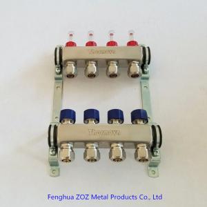 Stainless steel manifold for hydronic underfloor heating