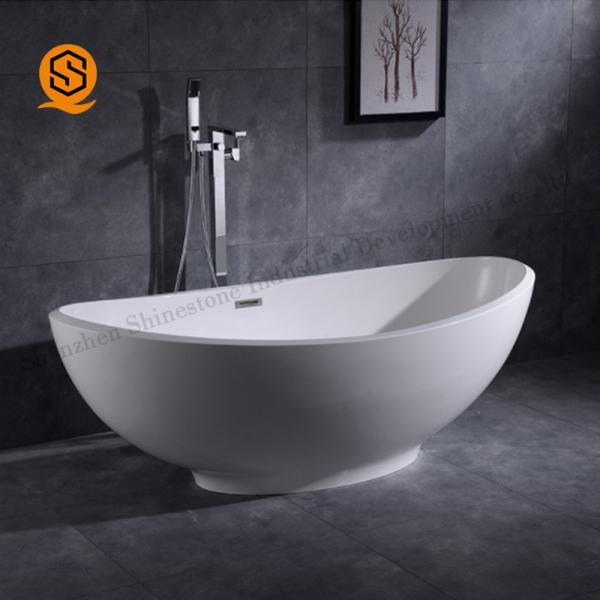 Buy Acrylic Freestanding Soaking Bathtub Matt White For Office Building at wholesale prices