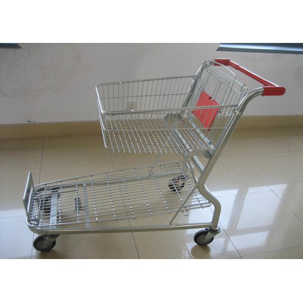 Buy Heavy Duty Plastic Shopping Trolley Stackable Space Saving With Hand Push at wholesale prices