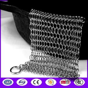 Quality china supplier stainless steel chainmail scrubber for kitchen clean for sale