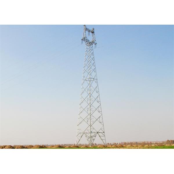 Buy HDG Transmission Line Steel Towers , 10 - 1000KV Lattice Angle Steel Tower at wholesale prices