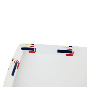 Flat Transportation Paper Food Trays Compostable Optional Material High