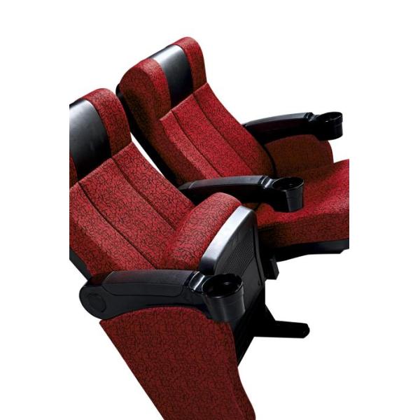 ISO Certification Padding Armrest Theatre Seating Chairs Flame Retardant Fabric