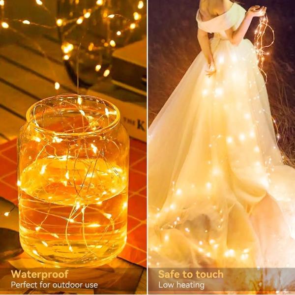 10m Halloween Fairy Lights Battery Operate Copper Wire Night Lights Bedroom Party Decor