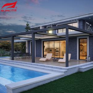 Smart Remote Controlled Aluminum Garden Pergola Waterproof Windproof Gazebo
