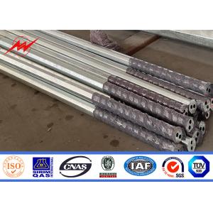 Hot Dip Galvanized Electrical Transmission Pole For Strong Wind Resistance And