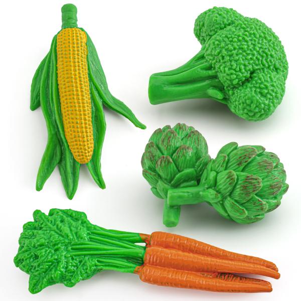 Buy Mini Plant Figures Playsets 4 PCS Realistic Corn Broccoli Carrots Artichokes Model Toy Collection Party Favors Toys at wholesale prices