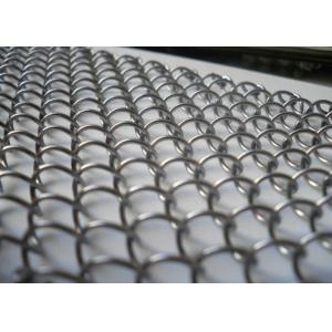 Hotel Ceiling Metal Coil Drapery , Customized Flame Resistant Fireplace Mesh