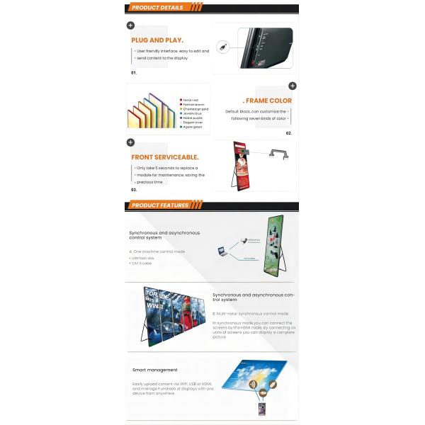 Outdoor Indoor Creative LED Display Screen Digital LED Poster 3840Hz