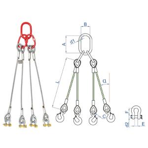 Galvanized Steel Wire Rope Sling Assembly Loop Cable Ties Customized Length for Heavy-Duty Applications