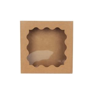 Square Macaron Food Gift Contaienrs Paper Cake Boxes For Pastry With Window