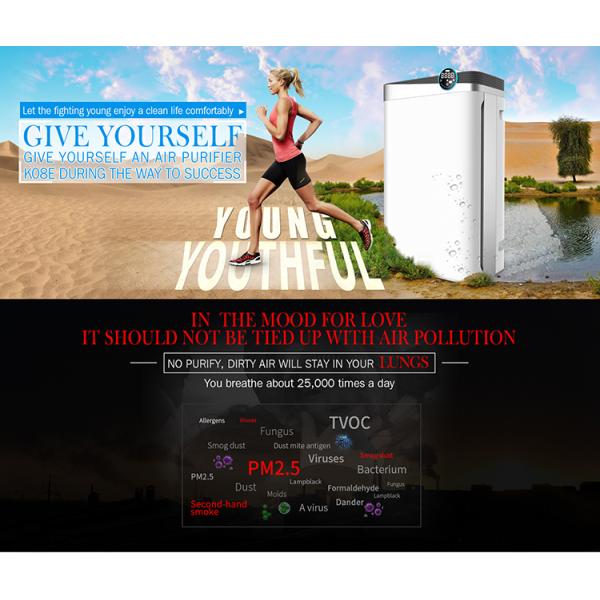 HOMEFISH HEPA UV Air Purifier With Odor Sensor 488m3/H