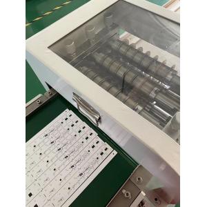 PCB Depaneling Machine With High Speed Steel Blades And Conveyor Belt Line