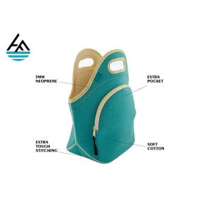 Custom Adult Washable Neoprene Lunch Bag Soft Fabric Tight Stitching