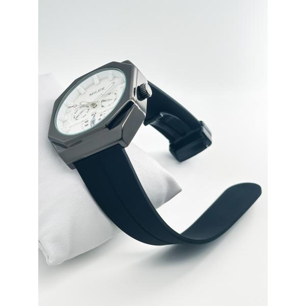 Casual Wrist Watch Chronograph Waterproof Luminous Calendar Silicon Band Men Watch