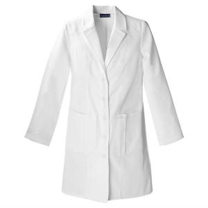 100% Cotton White White Laboratory Coat Long Sleeve Acid Resistant For Doctors