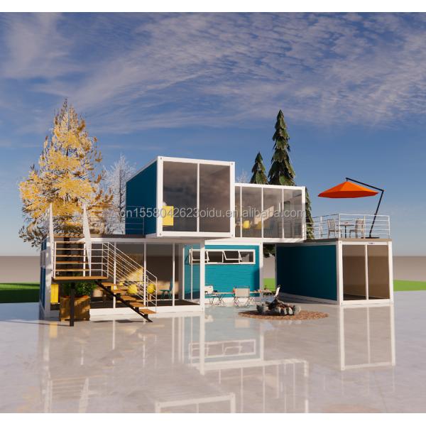 Detachable 20ft Flat Pack Luxury Small Living Container House with Aluminum Alloy Windows and Galvanized Steel Bending 180g