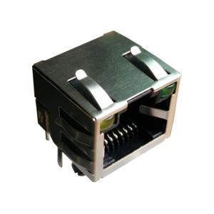 HCJT1-802SK-L12 Single Port Rj45 Female Connector With LEDs LPJE101AHNL