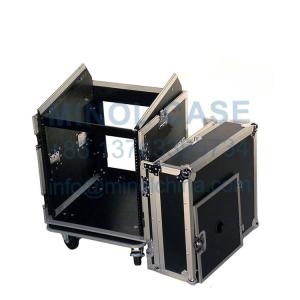 Mixer Amp Rack DJ Flight Case 12U Vertical Front Load 10U Top Slant