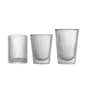 B2B Custom 12oz Textured Glass Mugs | Bulk FDA-Certified Heat-Resistant Coffee