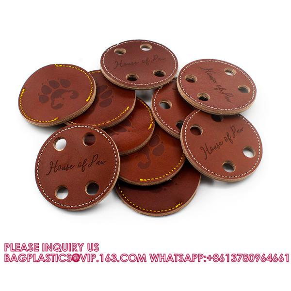 Wholesale Custom Leather Badge Factory Embossed Pu Leather Label Clothing Genuine Leather Patch With Logo