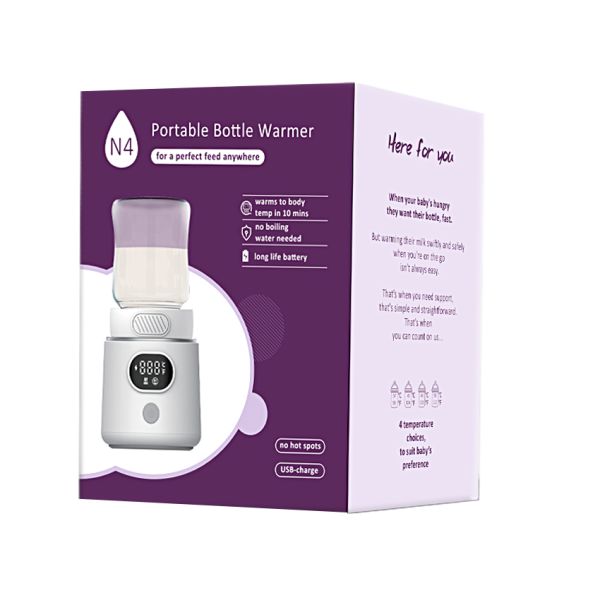 Newest Fast Heating Portable Bottle Warmer With 3 Adapter Cordless Travel Bottle Warmer With Most Bottles