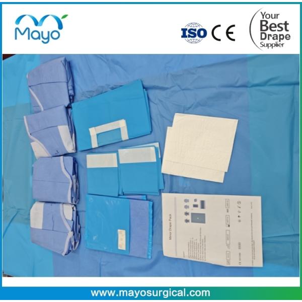 Complex Material PP+PE Surgical Minor Drape Pack with Gown