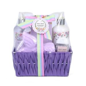 Moisturizing Cleansing Moisturizing Cleansing Natural Purple Beauty Wholesale Bath Spa Gift Wrap Set