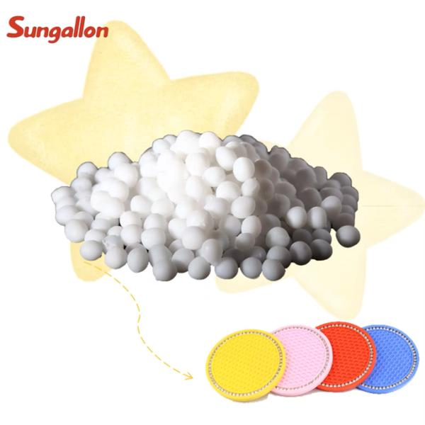 High Quality TPE Rubber Cup Coasters Table & Car Cup Holder Pads with Durable Elastomer Granule Material 0