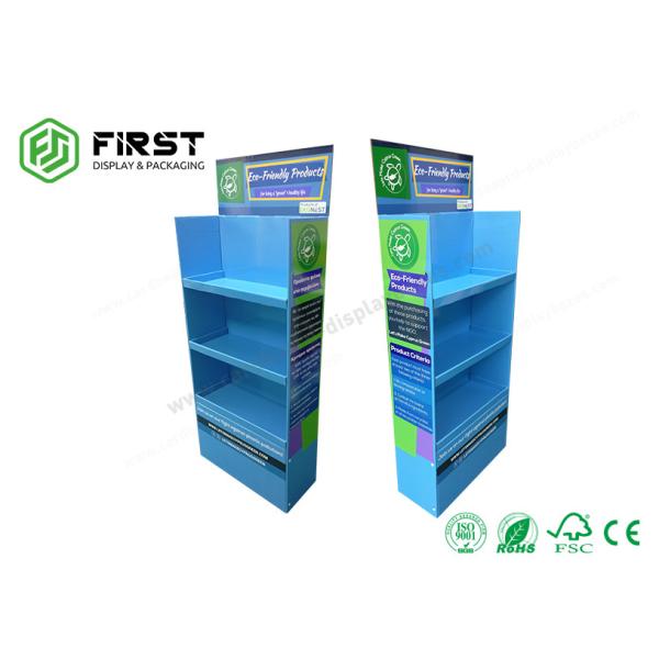Corrugated POS Retail Stand Custom Printing Foldable Cardboard Paper Floor Display Shelf Stand
